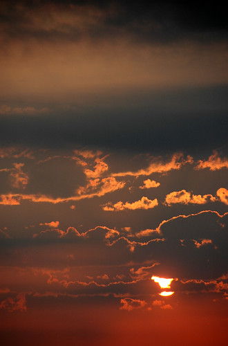 sunset red orange sun clouds phuzzy396