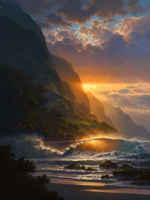 ocean art sunrise tabora
