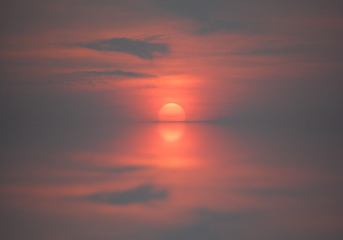 sunset sky orange sun reflection photoshop circle evening cs2 badass setting 55200 d40 anawesomeshot