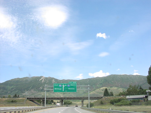 interstatehighway i15 overhead montana i90 butte sign biggreensign