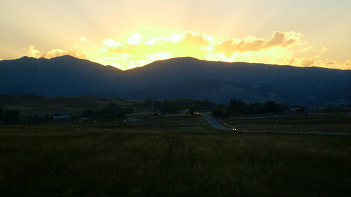 county sunset fall colorado front boulder range