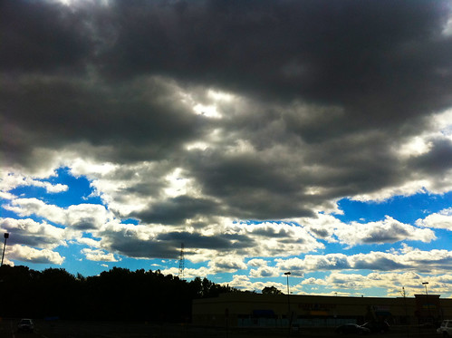 sky sun clouds landscape parkinglot day brian nj walmart doom gloom audubon iphone kushner iphone4 audubonnj