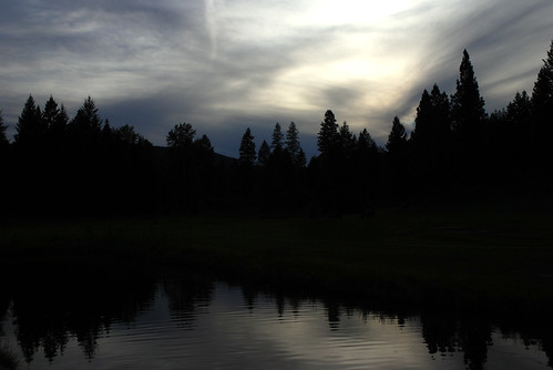 trees sunset silhouette pond nikon montana dusk whitefish d80