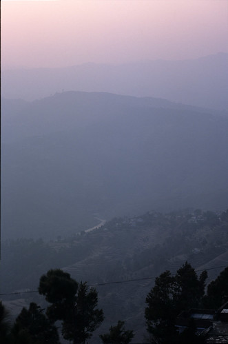 sunset india foothills landscape asia indian himalaya coolscan himalayas himalayan hillstation almora highquality flickrfinal nikon1india0121sie
