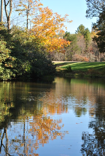 autumn reflection fall mill season pond parkway blueridge rakes