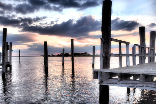 sunset water bay dock shore hdr imagebydesignworks