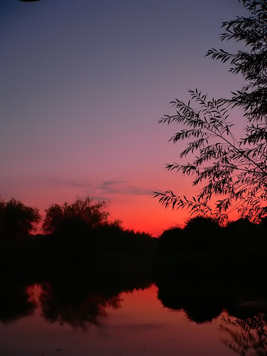 sunset england reflections river somerset taunton