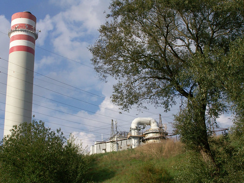 chimney industry poland polska powerstation szczecin elektrownia komin przemysł pomorzany