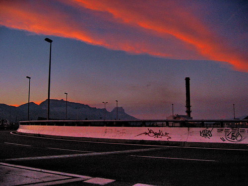 street sunset sky urban streetart france clouds traffic urbanart echirolles