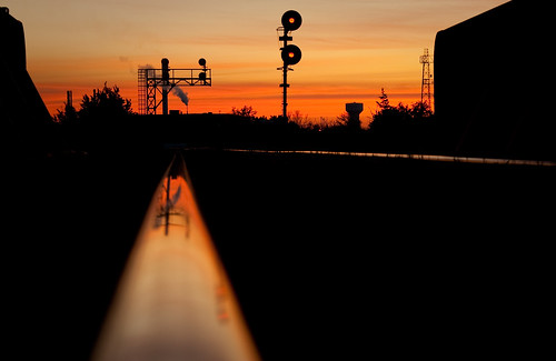 orange train sunrise lights tracks rail 365 2010 fumio fumiophoto afoolserrand