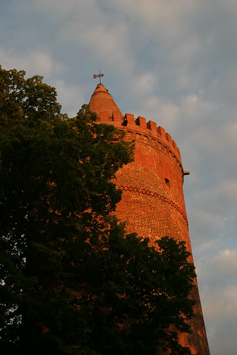 sunset building tower castle germany bauwerk burg mecklenburg stargard