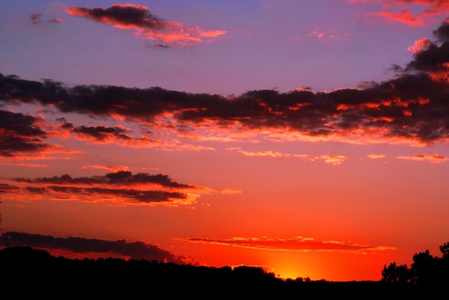 park blue sunset red sky orange sun set evening twilight pittsburgh dusk carnegie slashd
