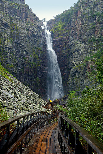 park holiday waterfall sweden schweden national dalarna 2007 njupeskär fulufjället