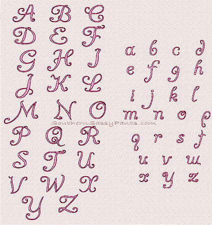 Fonts Alphabet Letters Girly