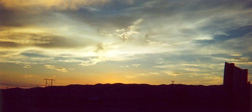 sunset arizona sky truckstop disposablecamera hairyscan™