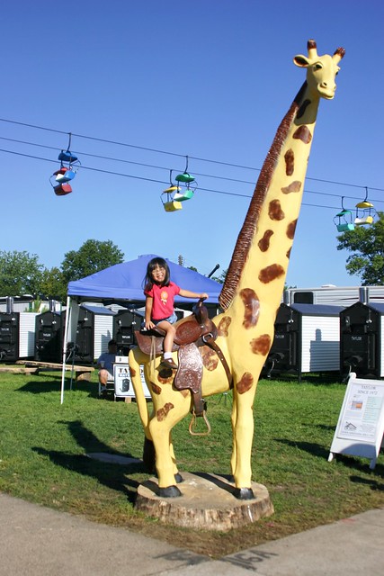 Olivia on Giraffe