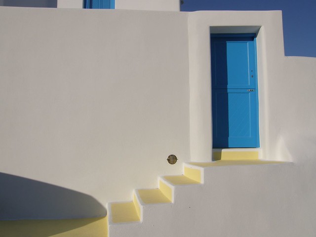 Blue Door - White Wall