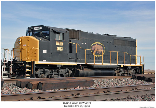 railroad train montana diesel railway trains locomotive trainengine geep emd gp402 gp40 watco wamx fouraxle yellowstonevalleyrailroad ysvr gp402lw bainville webbassettmanagement