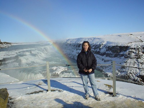 waterfall iceland rainbow gulfoss goldencircle