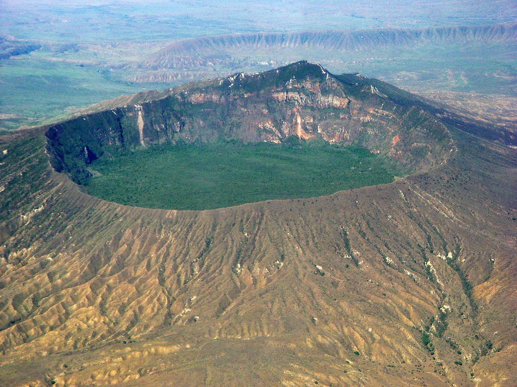 Mt Longonot Crater from the sky