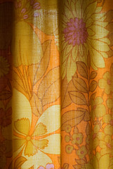 Curtains - Orange Flowers