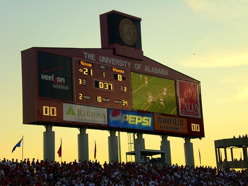 sunset white crimson football rolltide alabama tuscaloosa arkansas 2007 crimsontide universityofarkansas universityofalabama bryantdennystadium alabadrock nicksaban