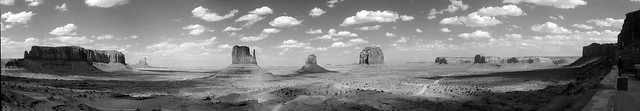 Monument Valley NTP Panoramic (B&W)