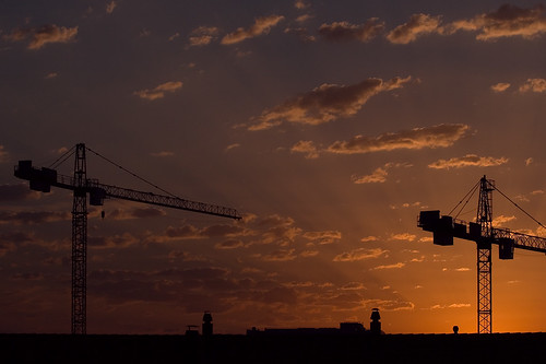 morning two clouds sunrise switzerland crane beam buildingsite kaiseraugst canoneos30d canonef70300mmf456isusm