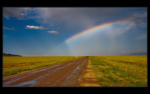 road rainbow bravo kazakhstan steppe aplusphoto holidaysvacanzeurlaub almatyregion almaataregion