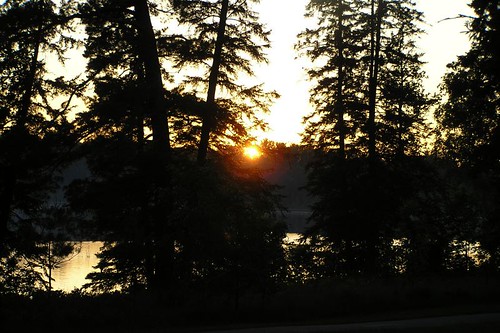 statepark sunset lake minnesota landscape woods itasca
