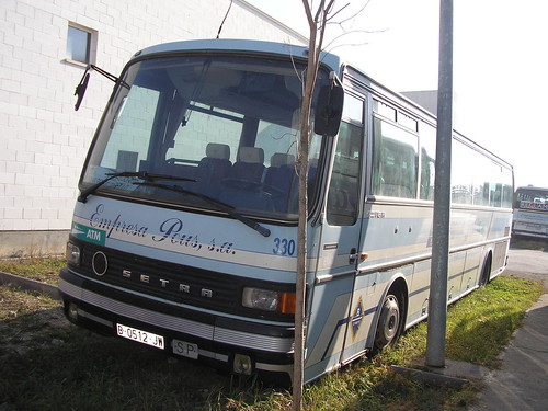 Autobus Setra de l'empresa Pous a Manlleu