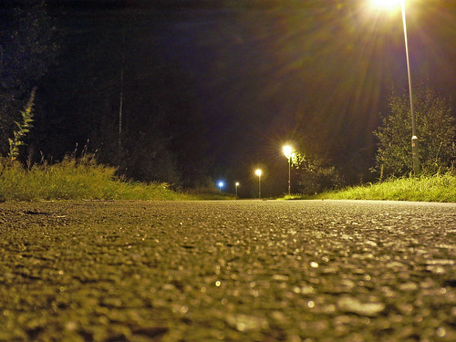 road grass night sweden asfalt Åmål