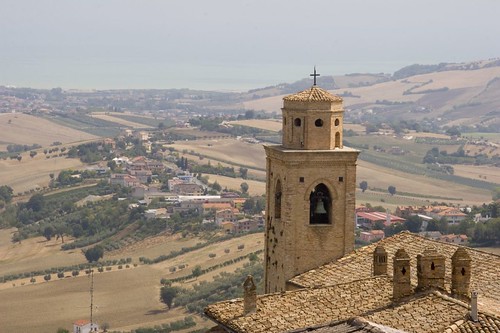 italy tower church bell italie lemarche fermo roofops