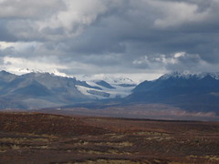 glaciers in a distance 
