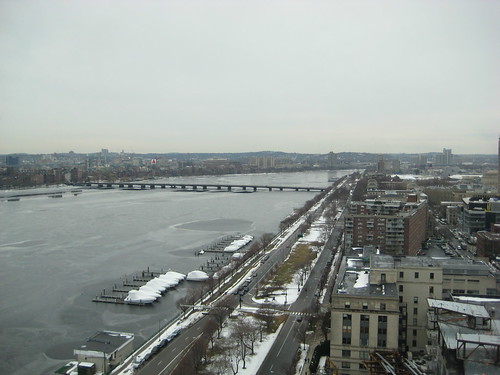 winter cambridge boston river view charles