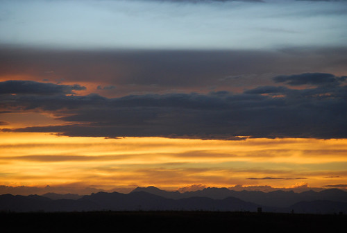 blue sunset orange mountains clouds colorado gray dramatic parker