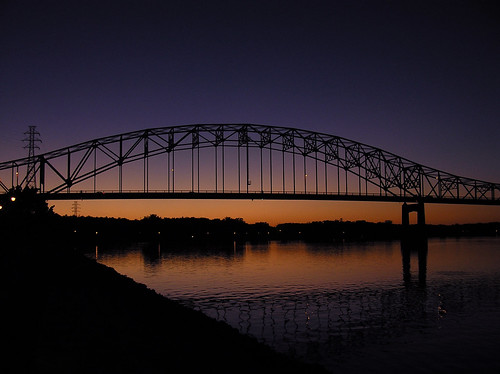 bridge sunset minnesota silhouette river mississippi landscape hastings p9270374