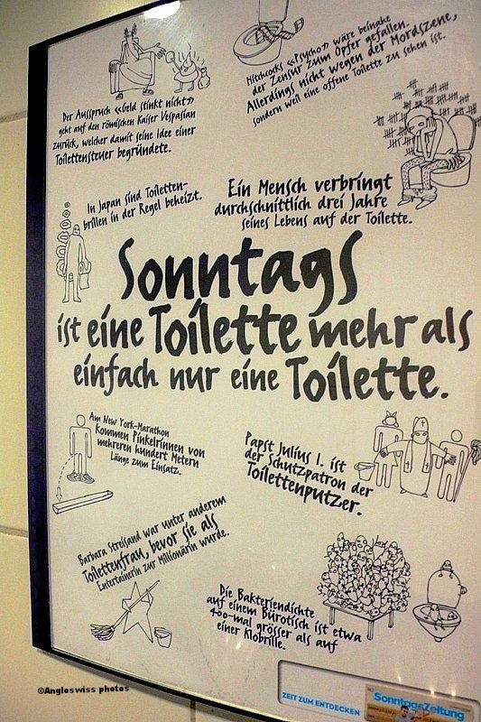 Poster seen in toilet, Bear Pit, Bern