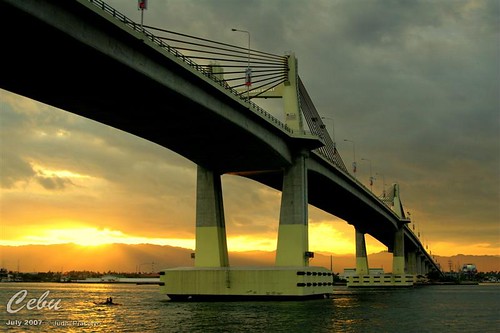 bridge sunset beach island cebu lapulapu