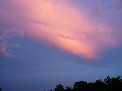 pink sunset sky clouds