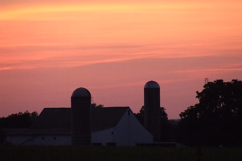 county sunset orange atardecer pennsylvania farm country silo pa lancaster campo sillouette fujifilmfinepixs5200 ronks soudersberg