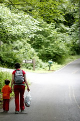 mother and son walking home    MG 8189 