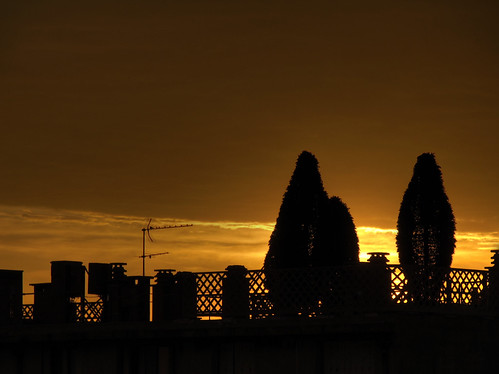 sunset sky rooftop soleil marseille coucher roofs ciel toit cheminées antennes