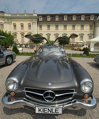 300SL gullwing in front of Ludwigsburg palace
