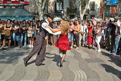 Tango Dancers in Las Ramblas, Barcelona