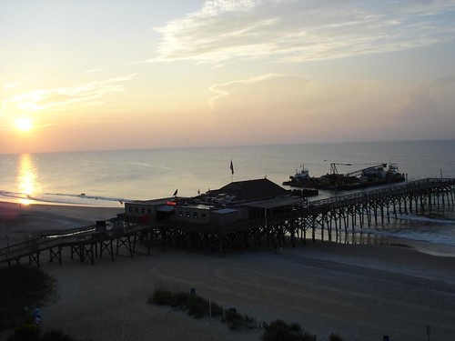 ocean beach sunrise pier myrtle
