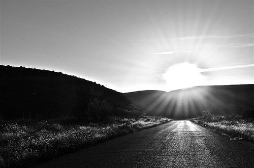 road sunset sky blackandwhite bw mountains car drive bright canyon hills gorge