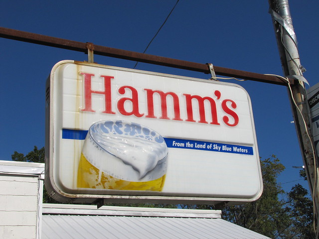 Hamm's Beer sign - Pleasanton, Kansas U.S.A. - September 5, 2010