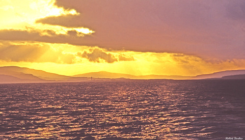 sunset sea landscape scotland westcoast mull steamer waverley