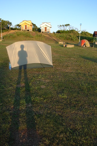 sunset camp hokkaido dusk tent motorcycle cape touring campsite 2007 okhotsk 日の出岬 4moostickers